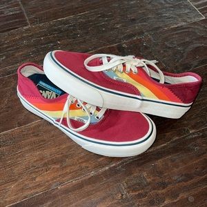 Vans, maroon and multicolored NWOT